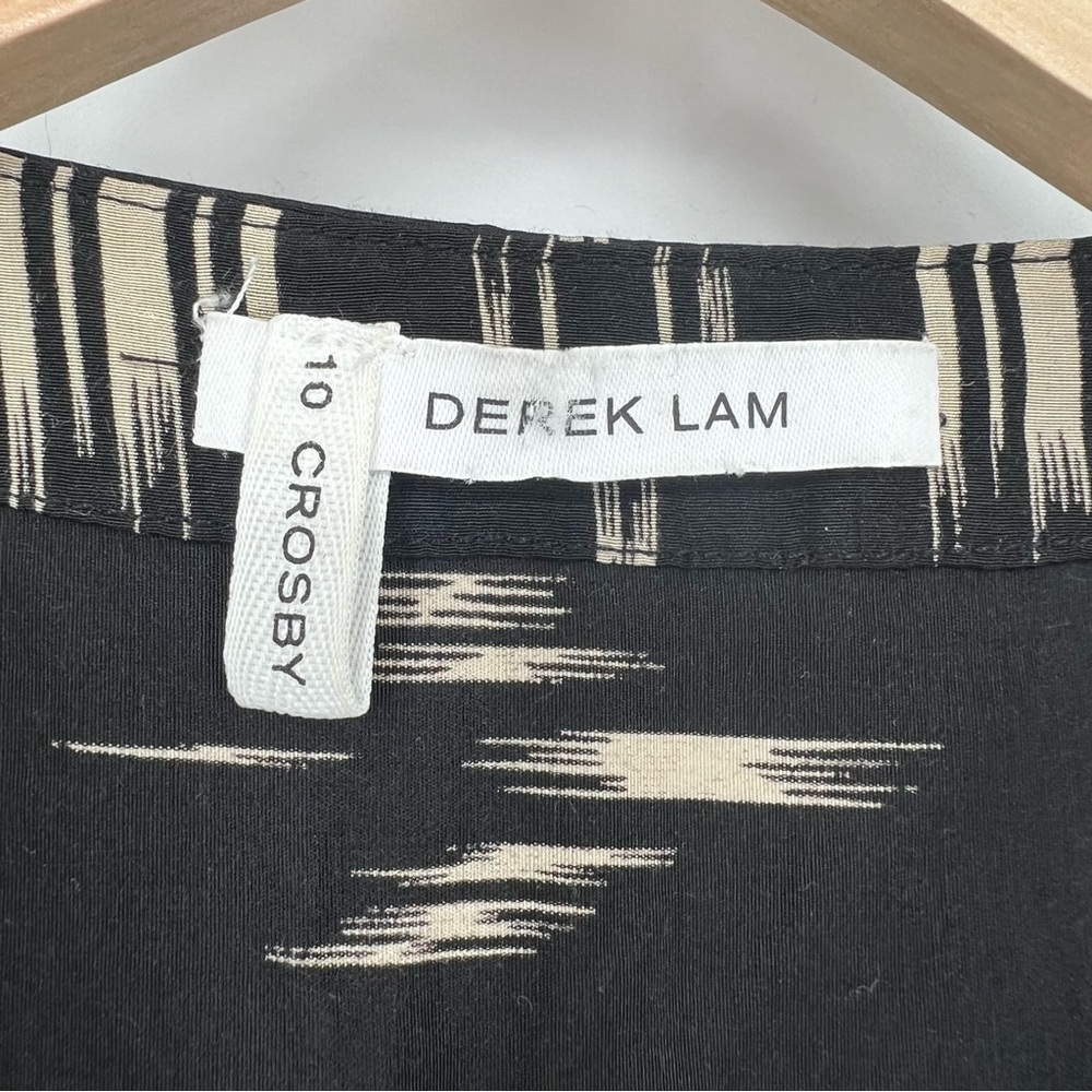 Derek Lam 10 Crosby Silk Cotton‎ Tie Waist Black V Neck Romper - Picture 5 of 15